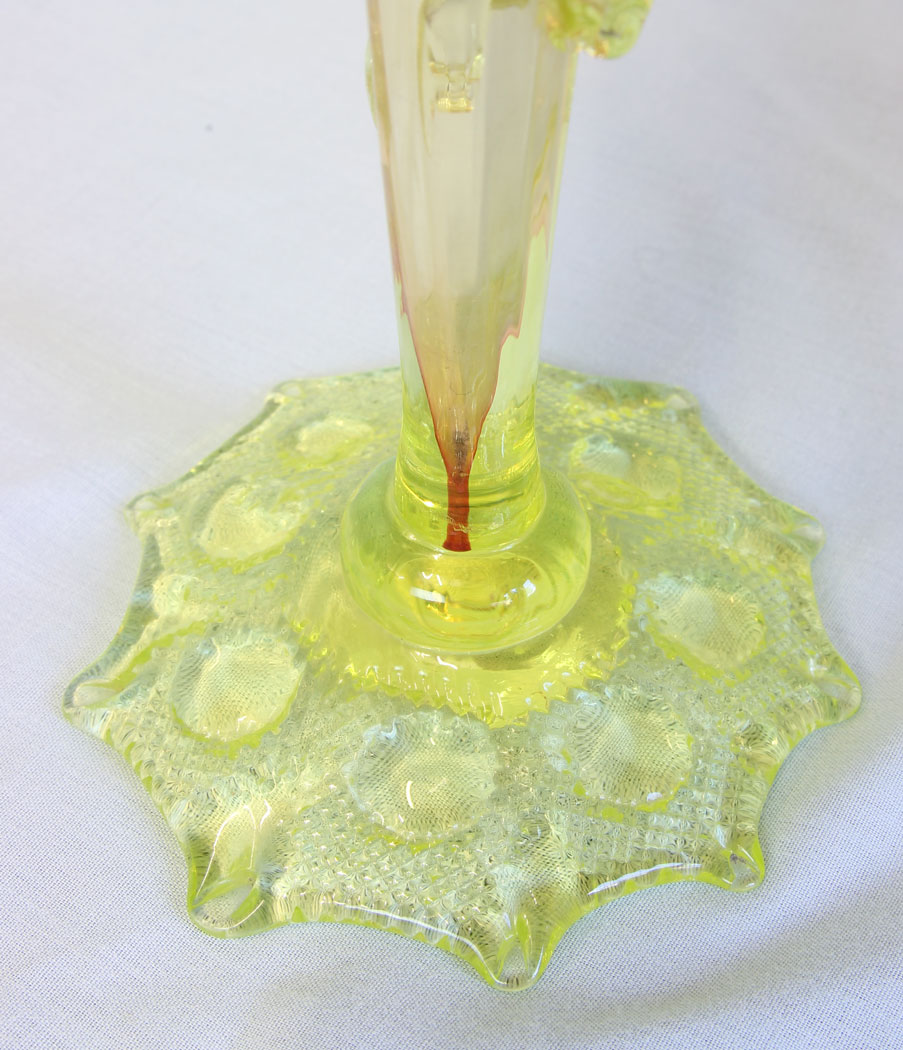 11767r9 Antique Opaline Glass Jack Pulpit Vase,