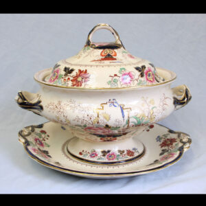 Antique Masons Large 19th Century Soup Tureen