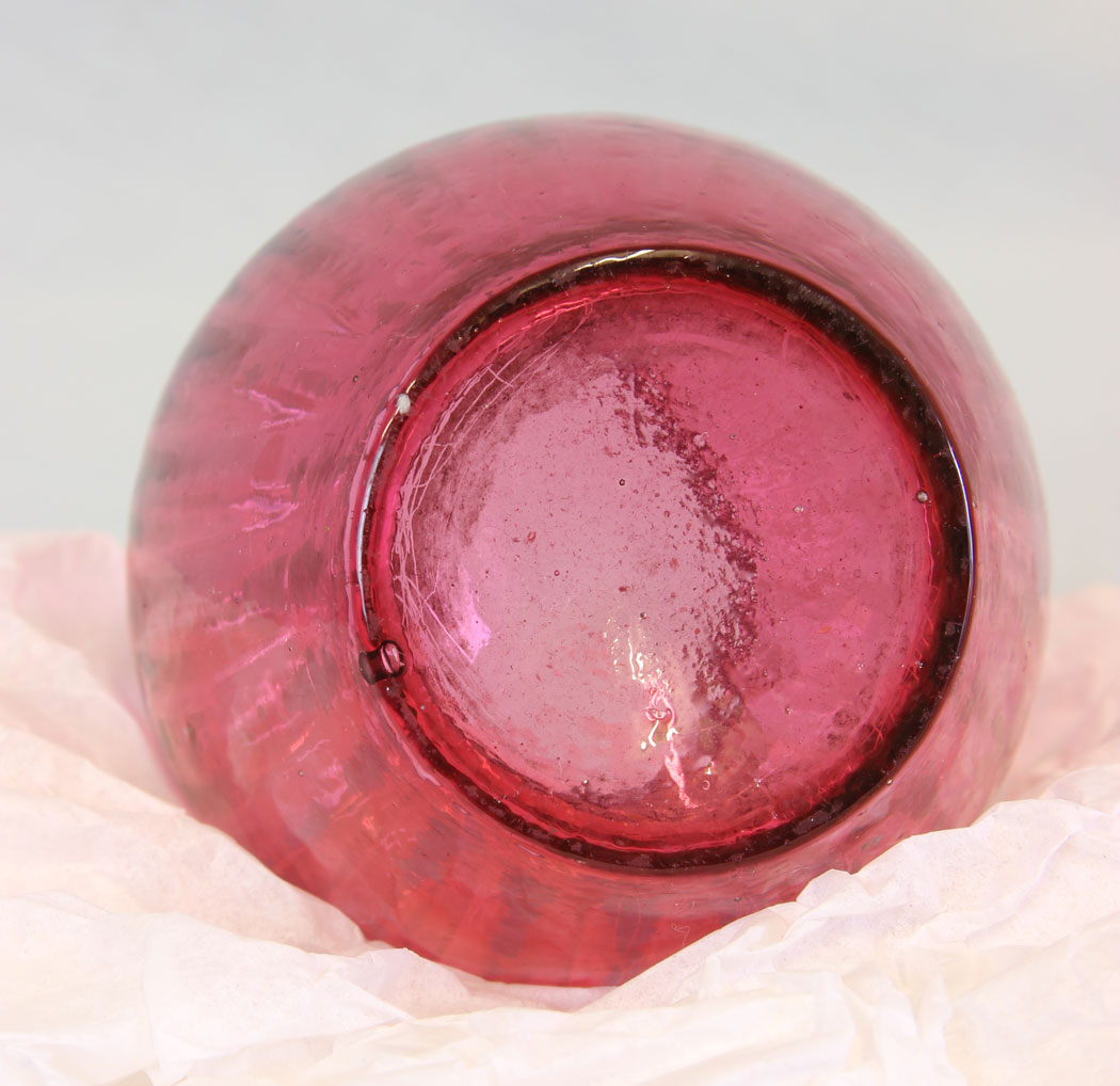 11810r5 Antique Victorian Cranberry Glass Jug,