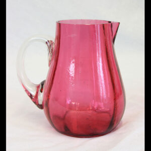 Antique Victorian Cranberry Glass Jug.