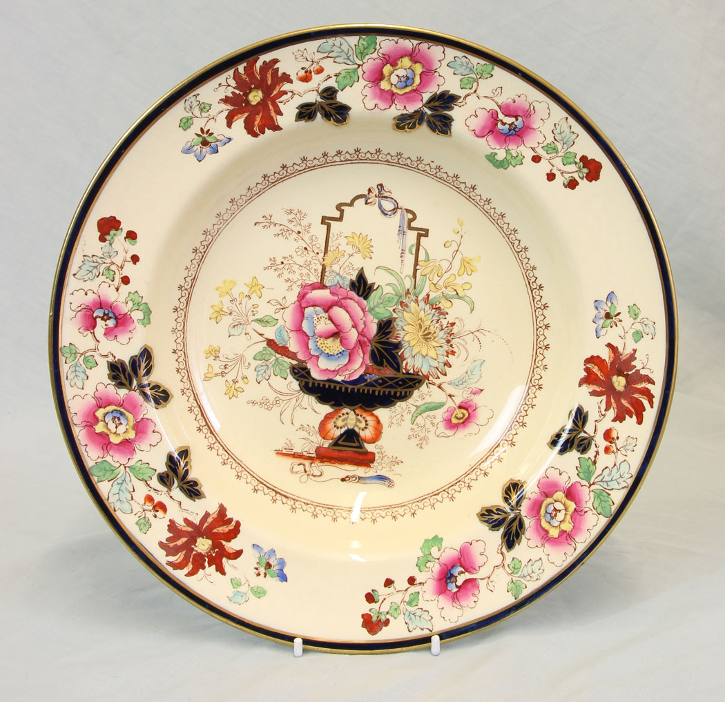 11815r1 Antique Masons 19th Century Soup Bowl,
