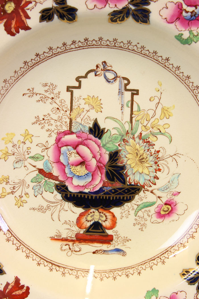 11815r3 Antique Masons 19th Century Soup Bowl,