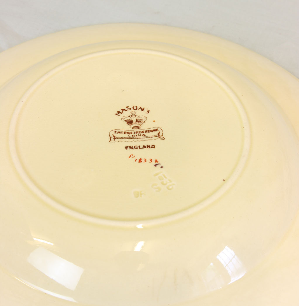 11815r8 Antique Masons 19th Century Soup Bowl,