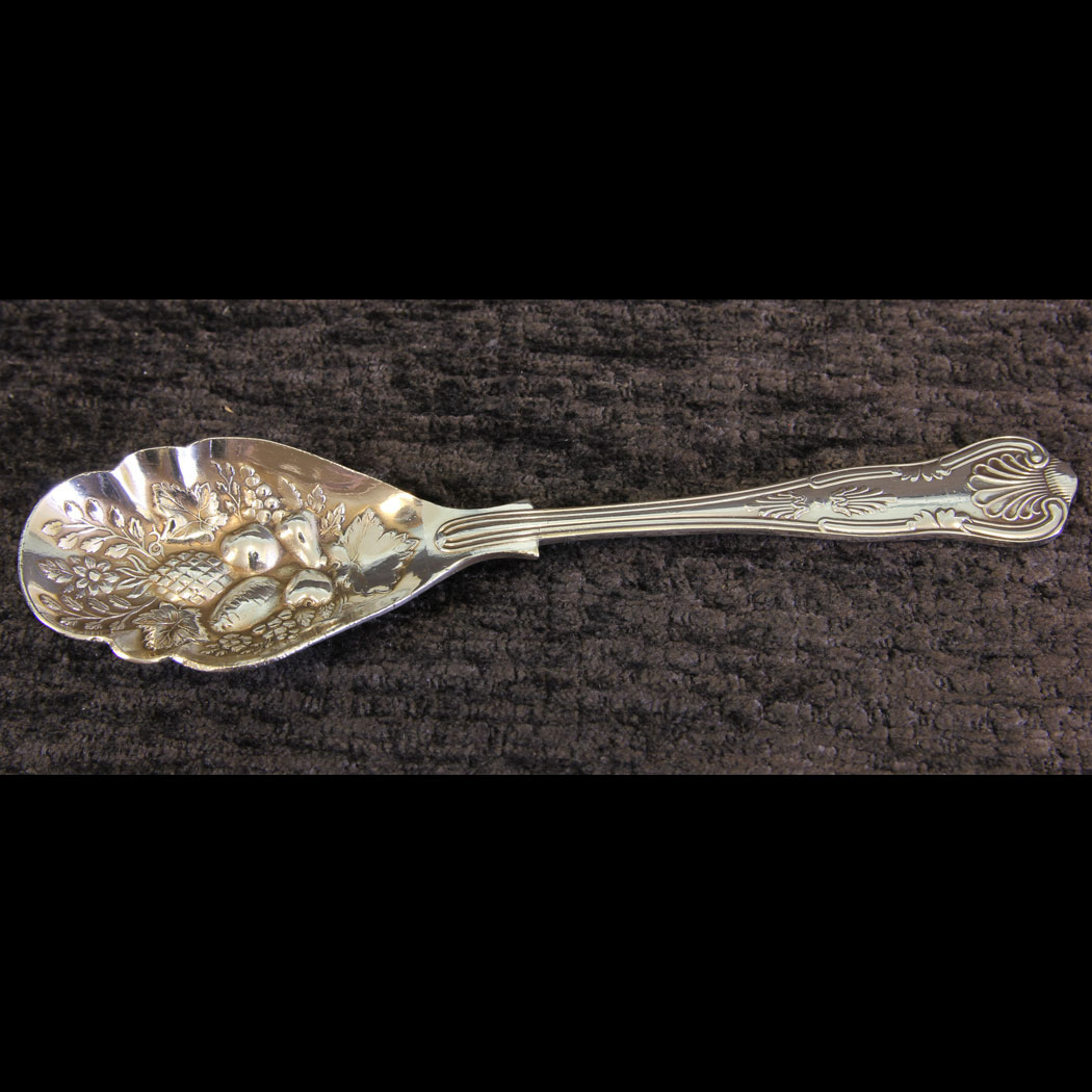 11832r01-Vintage-Silver-Plated-Berry-Spoon-EPNS-A1-Sheffield,- Vintage Silver Plated Berry Spoon