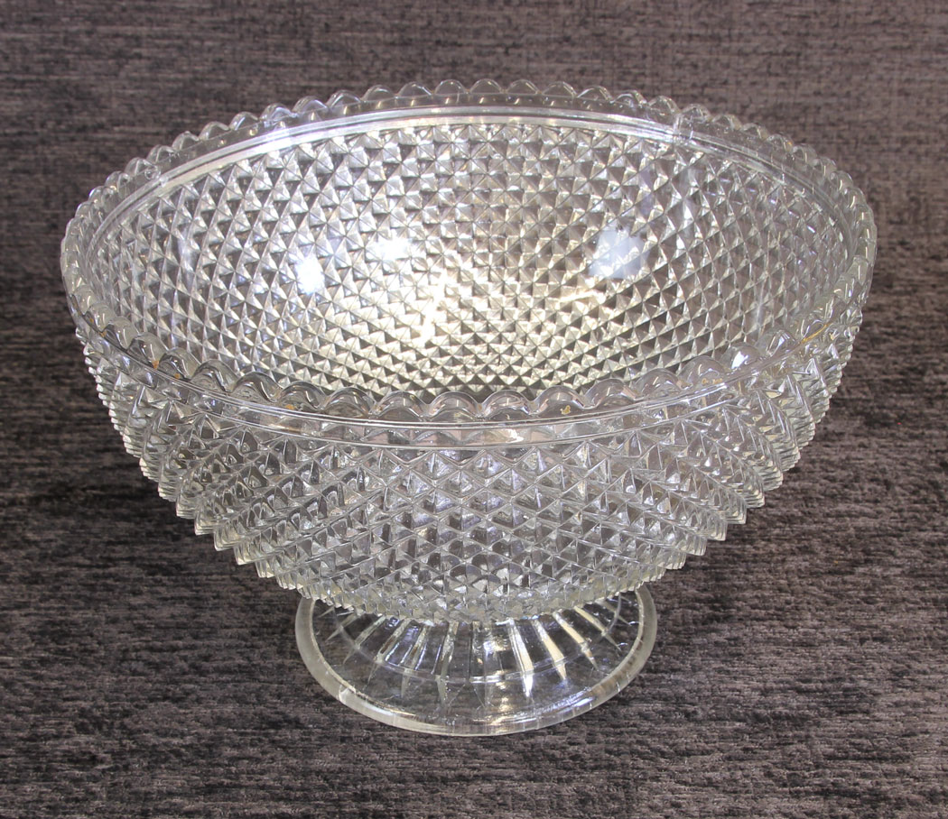 11833r2 Antique Pressed Glass Fruit Bowl,