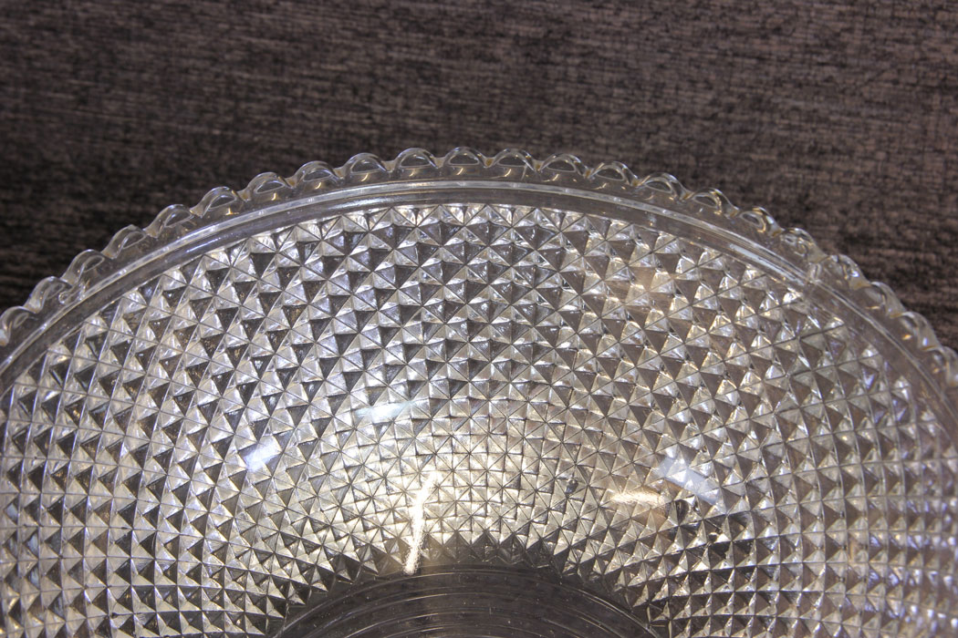 11833r6 Antique Pressed Glass Fruit Bowl,