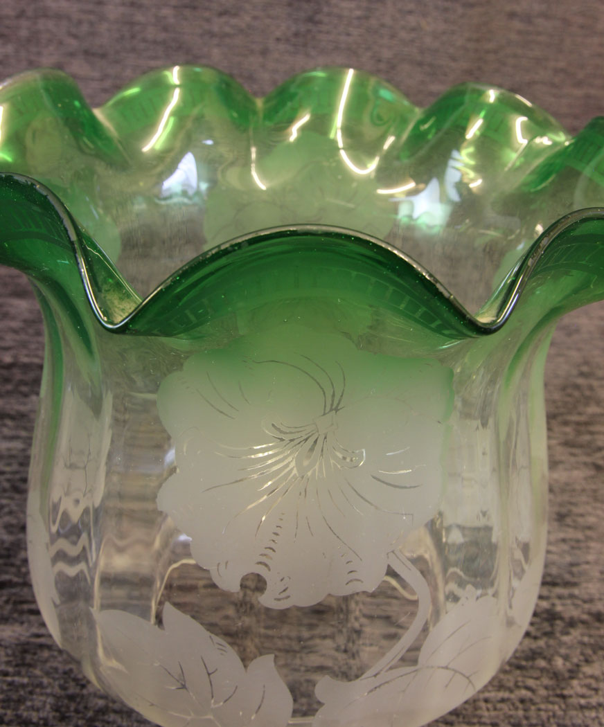 11848r6 Antique Green Oil Lamp Shade Globe,