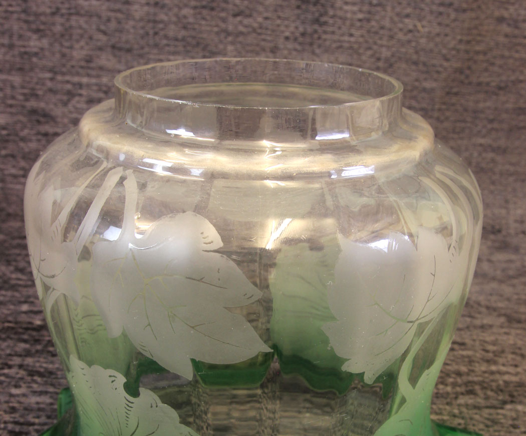 11848r7 Antique Green Oil Lamp Shade Globe,