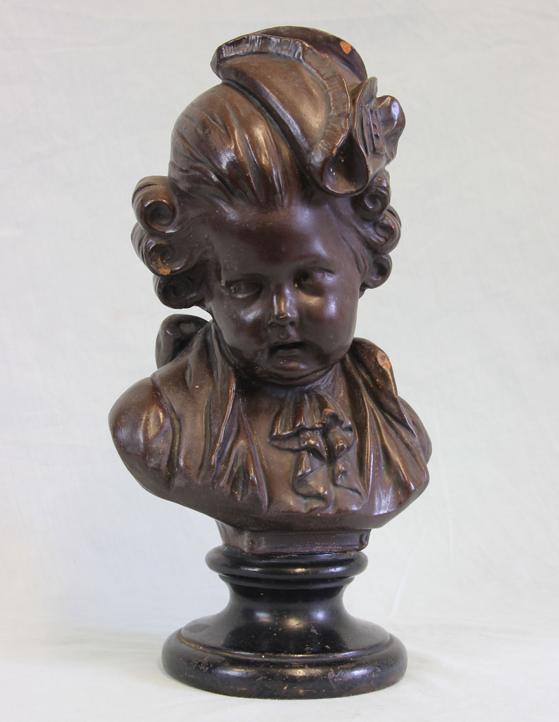 11853r1 Antique Terracotta Bust of Girl,