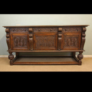 Antique Carved Oak Sideboard Dresser Base