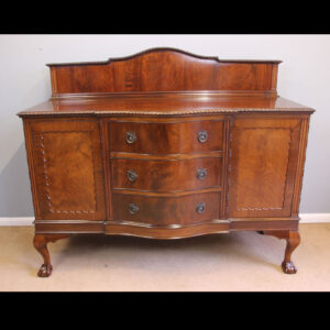 Antique Serpentine Front Mahogany Sideboard