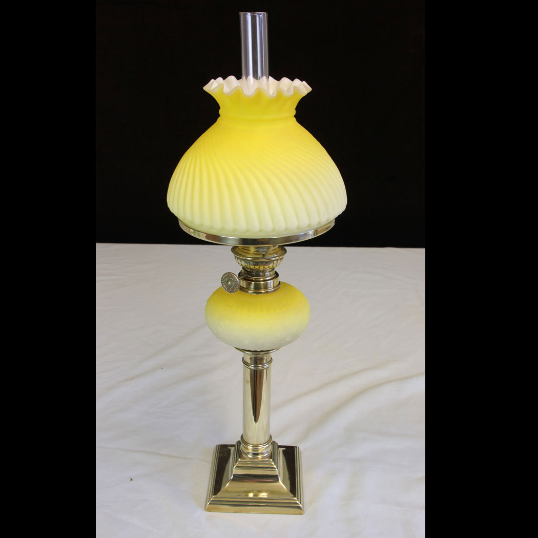 11896r01 Antique Satin Glass Peg Lamp, Antique Satin Glass Peg Lamp