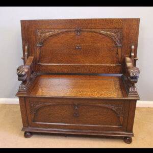Antique Oak Monks Bench