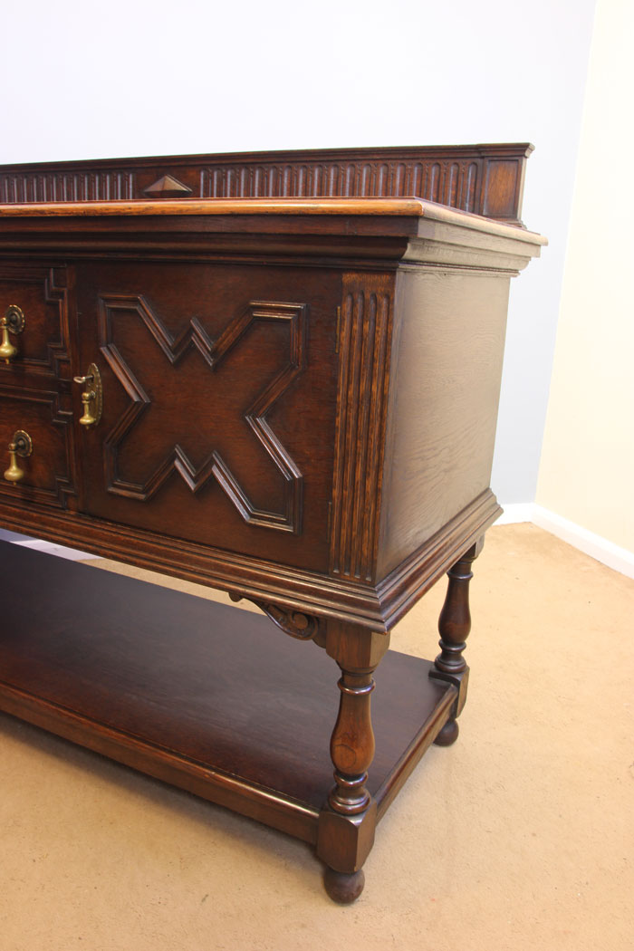 11935r5 Quality Antique Oak Sideboard Dresser Base,
