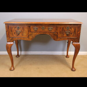 Quality Burr Walnut Side Table Writing Desk