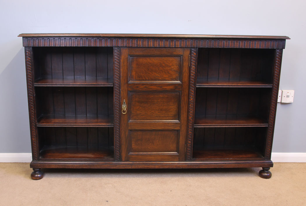 11963r03 Oak Open Bookcase Display Shelves,