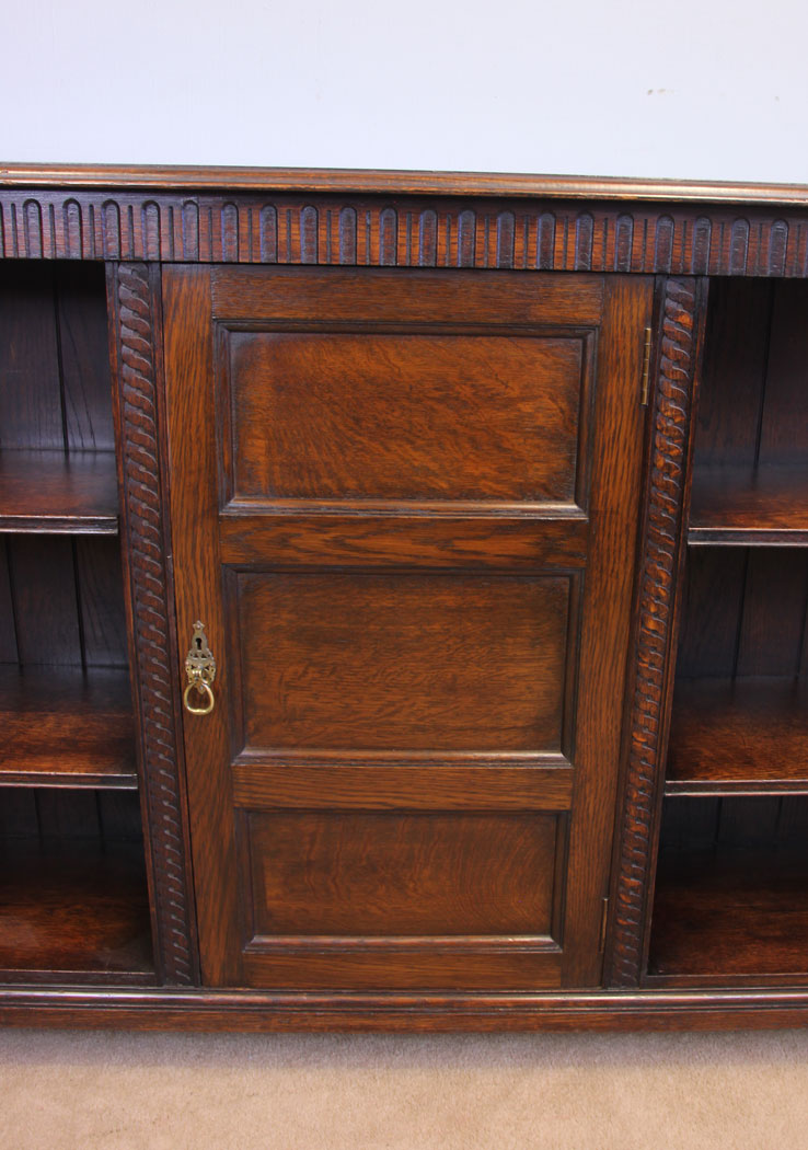 11963r3 Oak Open Bookcase Display Shelves,