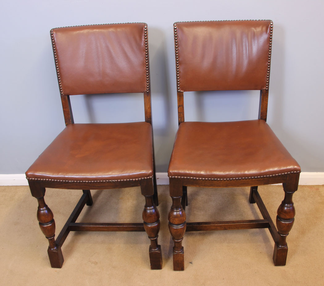 11987r4 Set Four Antique Oak Dining Chairs,