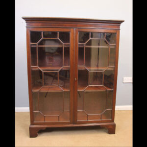 Antique Mahogany Dwarf Glazed Bookcase.