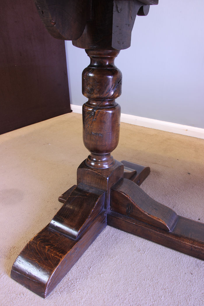 12022r4 Antique Large Oak Refectory Farmhouse Dining Kitchen Table ,