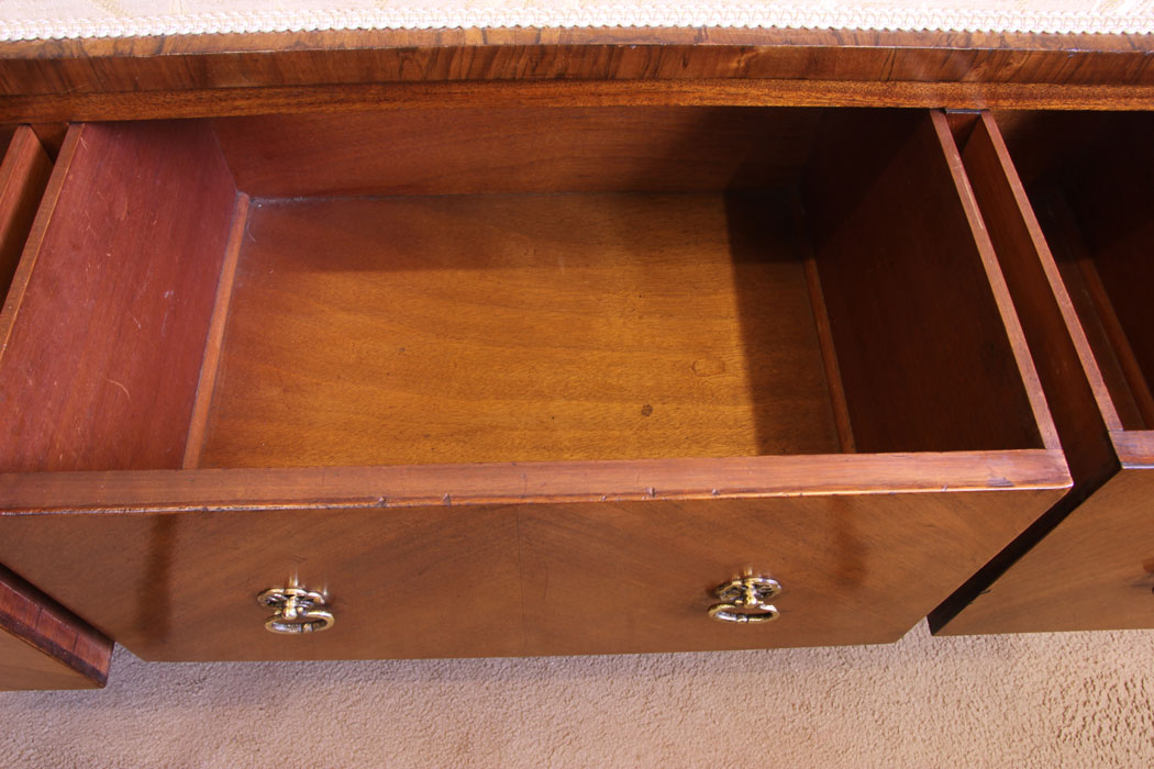 12028r10 Antique Walnut Ottoman Window Seat,