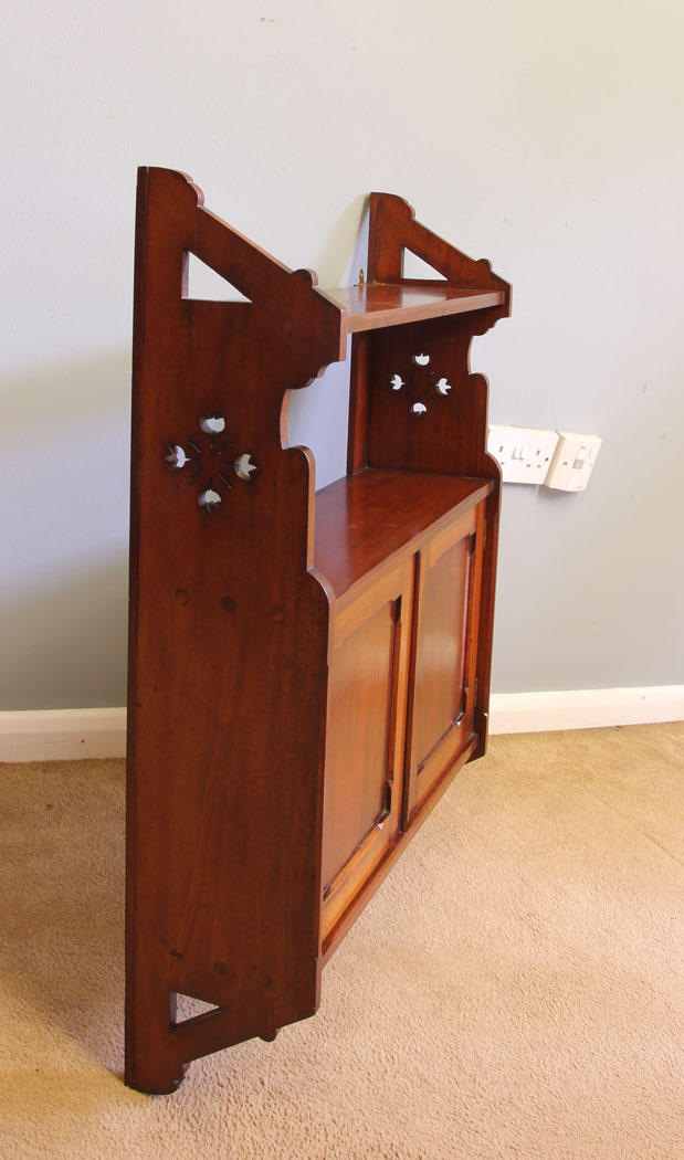 12064r6 Antique 19th Century Mahogany Wall Cabinet,