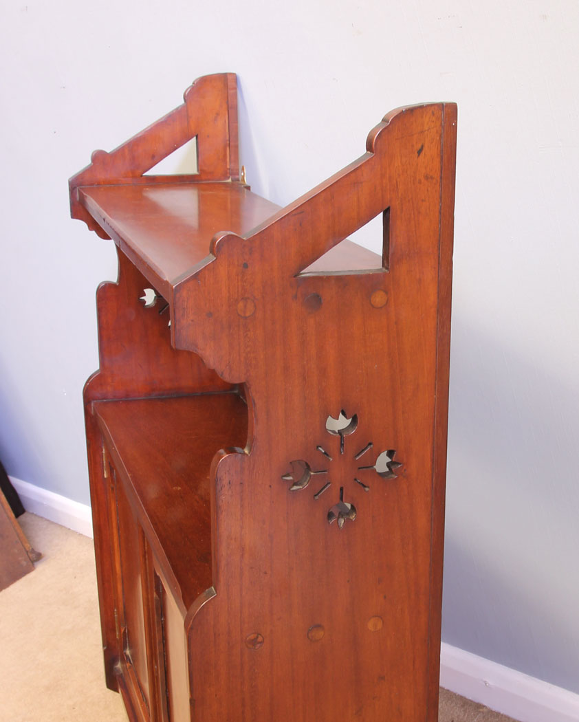 12064r7 Antique 19th Century Mahogany Wall Cabinet,