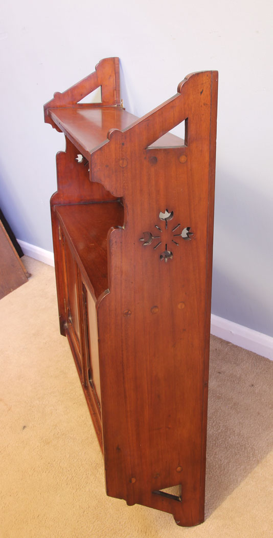 12064r8 Antique 19th Century Mahogany Wall Cabinet,