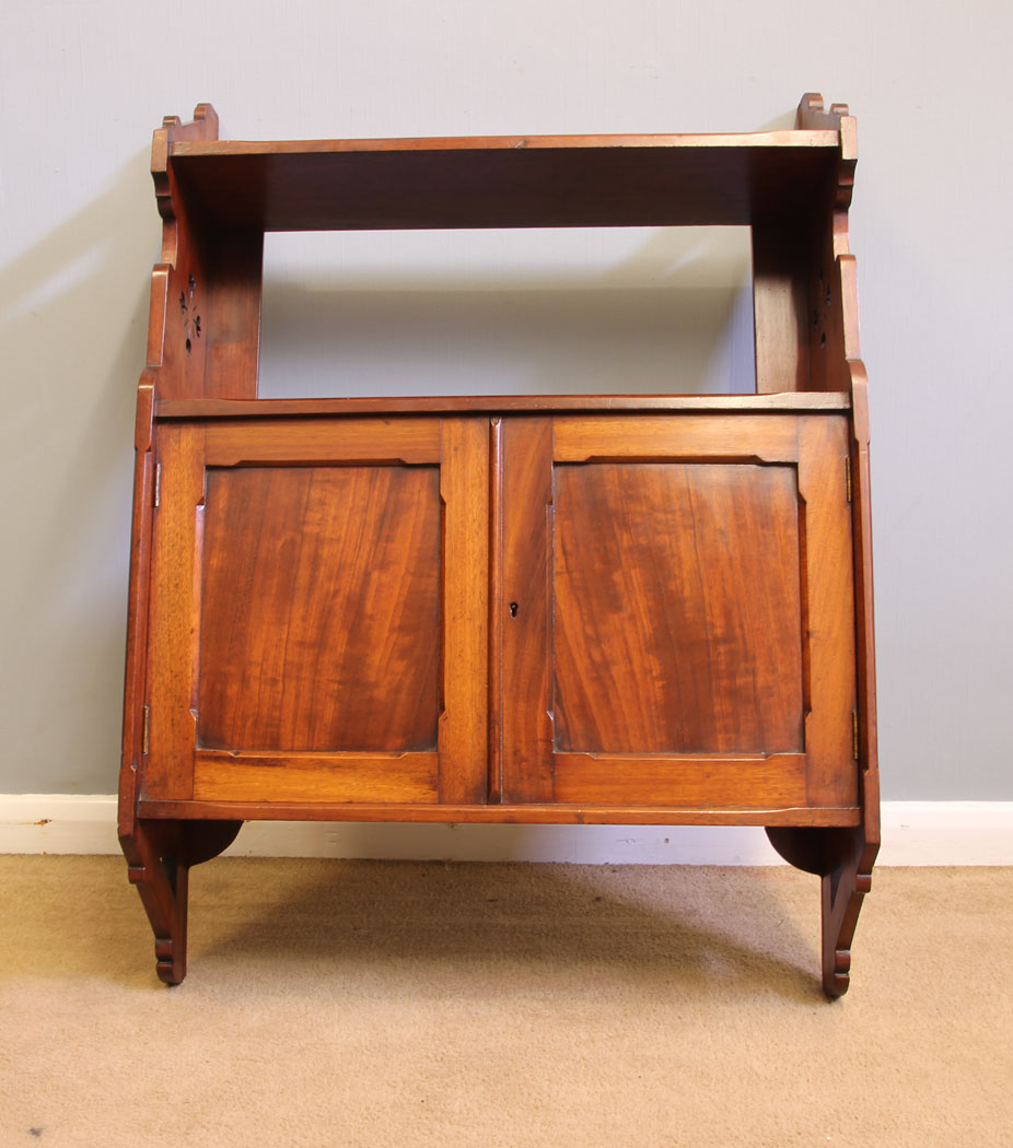 12064r9 Antique 19th Century Mahogany Wall Cabinet,