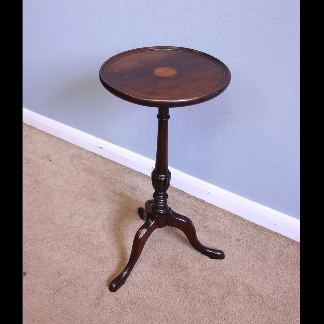 12067r01-Antique-Inlaid-Mahogany-Wine-Table,- Antique Inlaid Mahogany Wine Table