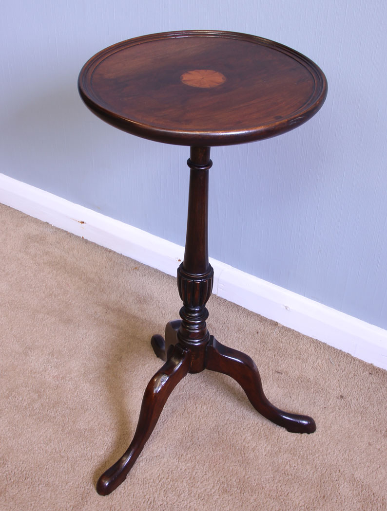12067r5 Antique Inlaid Mahogany Wine Table,