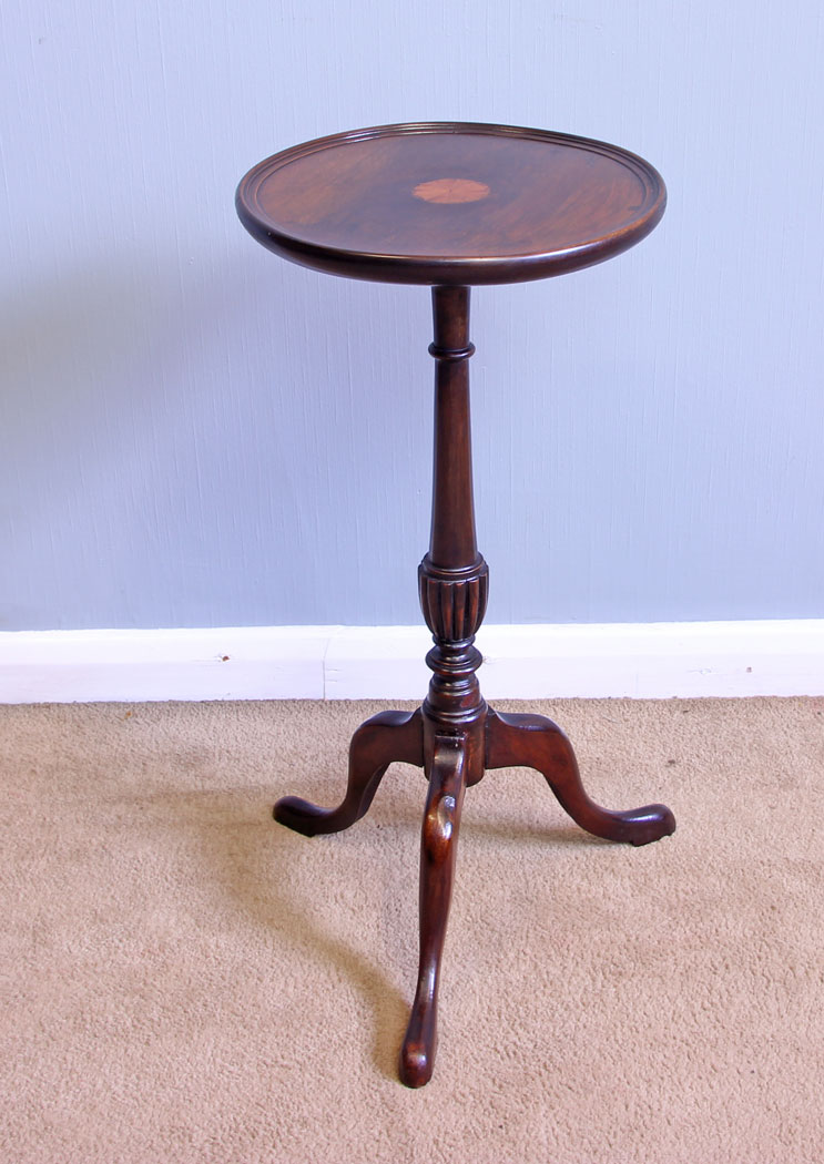 12067r8 Antique Inlaid Mahogany Wine Table,