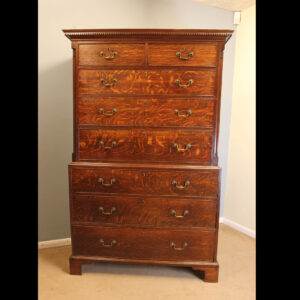 Georgian Oak Antique Tallboy Chest on Chest