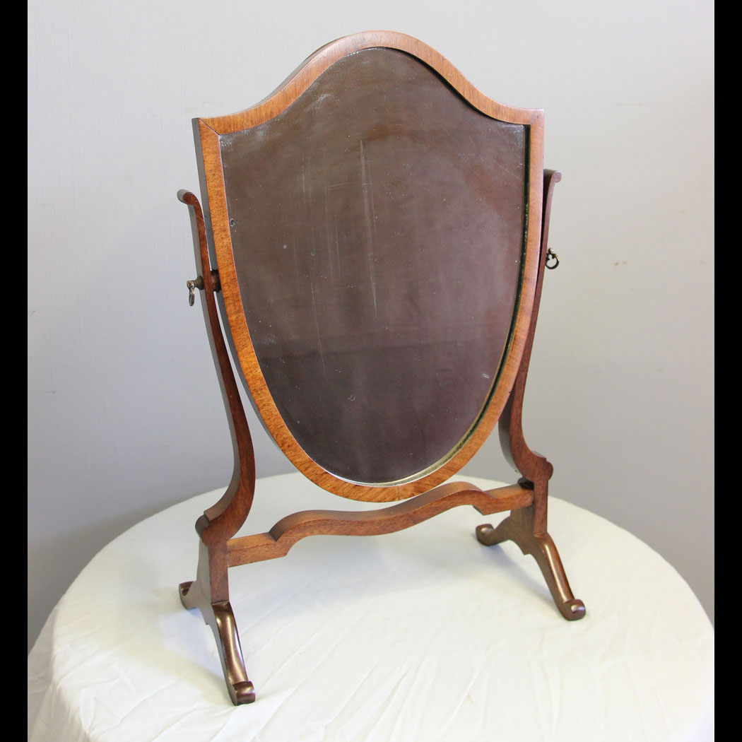 12094r01-Antique-Georgian-Style-Mahogany-Dressing-Table-Mirror,- Antique Georgian Style Mahogany Dressing Table Mirror
