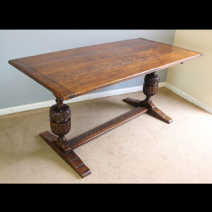 Antique Oak Refectory Farmhouse Dining Kitchen Table
