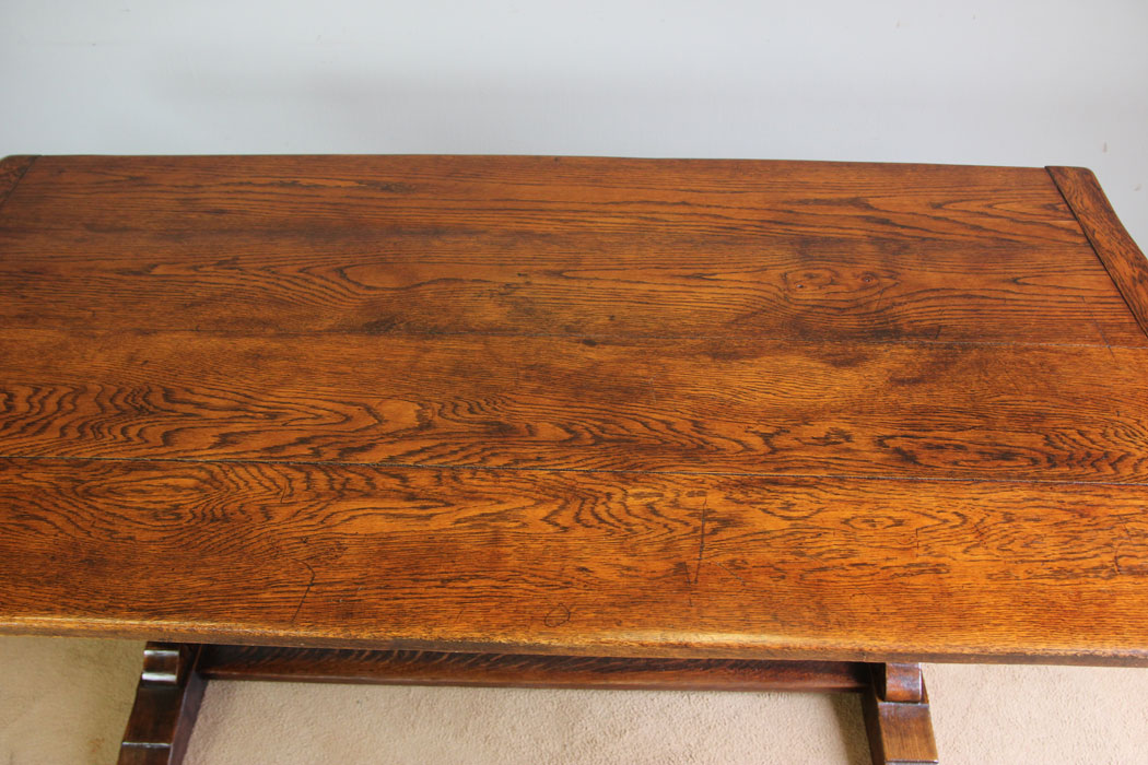12116r12 Antique Oak Refectory Dining Table,