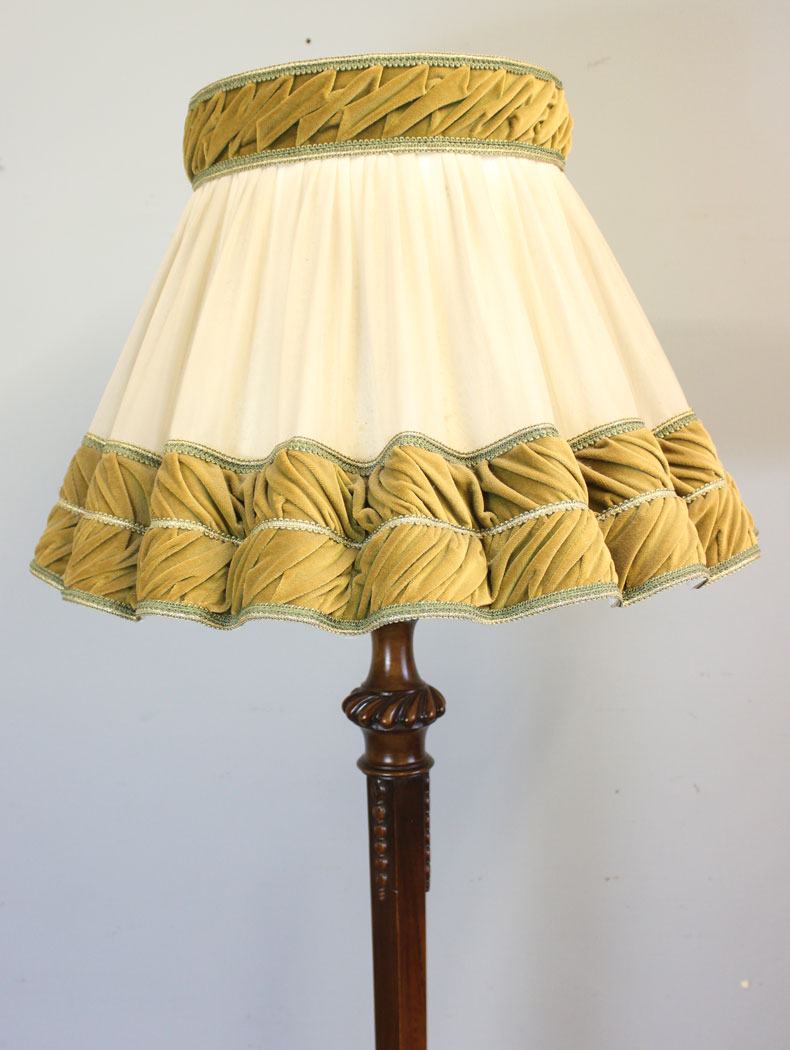 12137r04 Antique Walnut Floor Standard Lamp, Antique Walnut Floor Standard Lamp