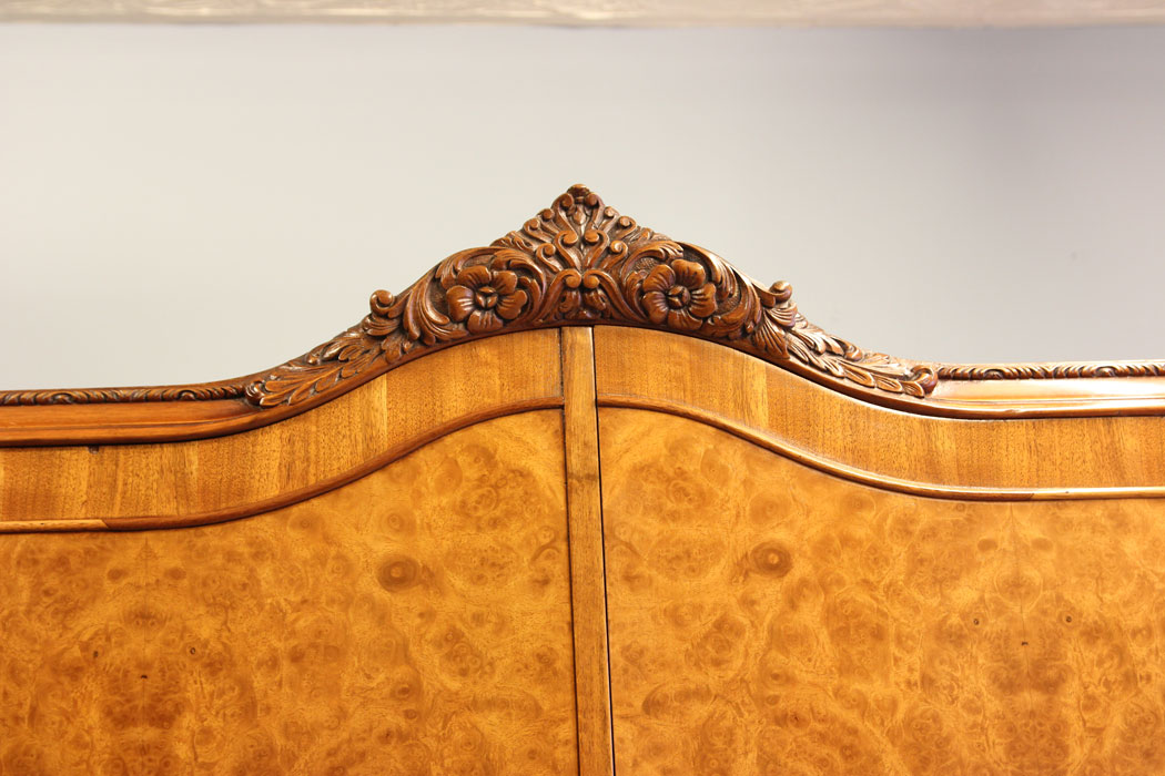 12158r4 Antique Burr Walnut Hanging Double Wardrobe, - Copy