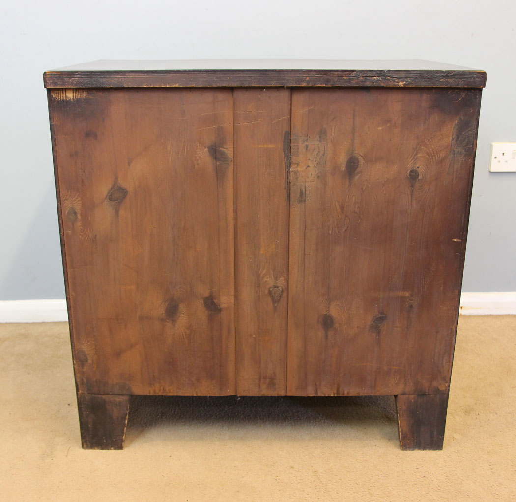 12220r12 Antique Small Georgian Style Mahogany Serpentine Chest of Drawers,