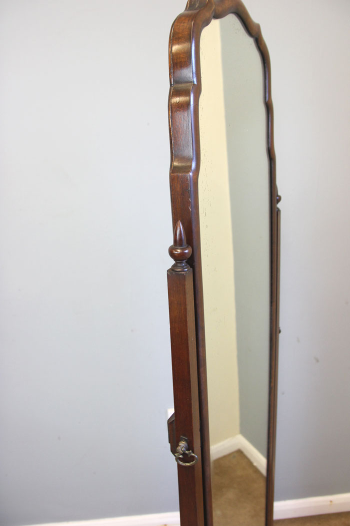 12224r6 Mahogany Antique Cheval Dressing Mirror,