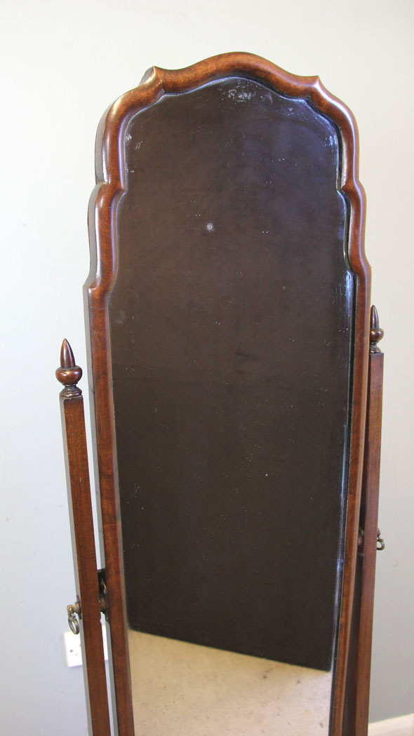 12224r7 Mahogany Antique Cheval Dressing Mirror,