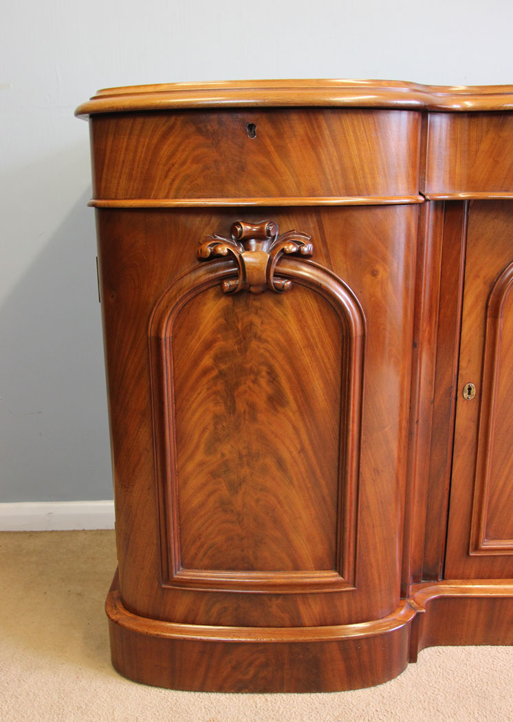 12278r3 Victorian Shaped Mahogany Chiffonier Sideboard Dresser Base,