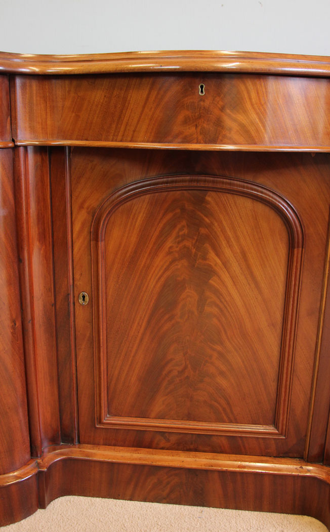 12278r4 Victorian Shaped Mahogany Chiffonier Sideboard Dresser Base,