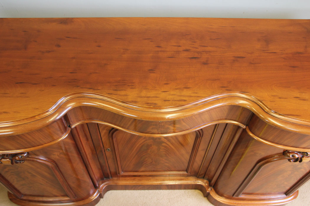 12278r5 Victorian Shaped Mahogany Chiffonier Sideboard Dresser Base,