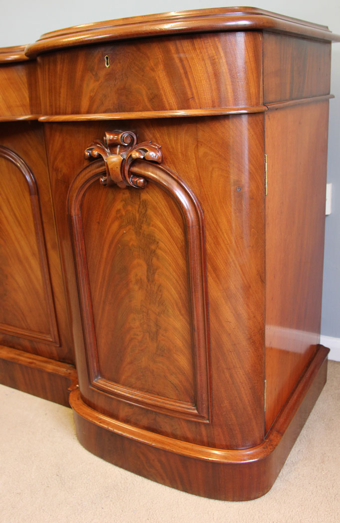 12278r9 Victorian Shaped Mahogany Chiffonier Sideboard Dresser Base,