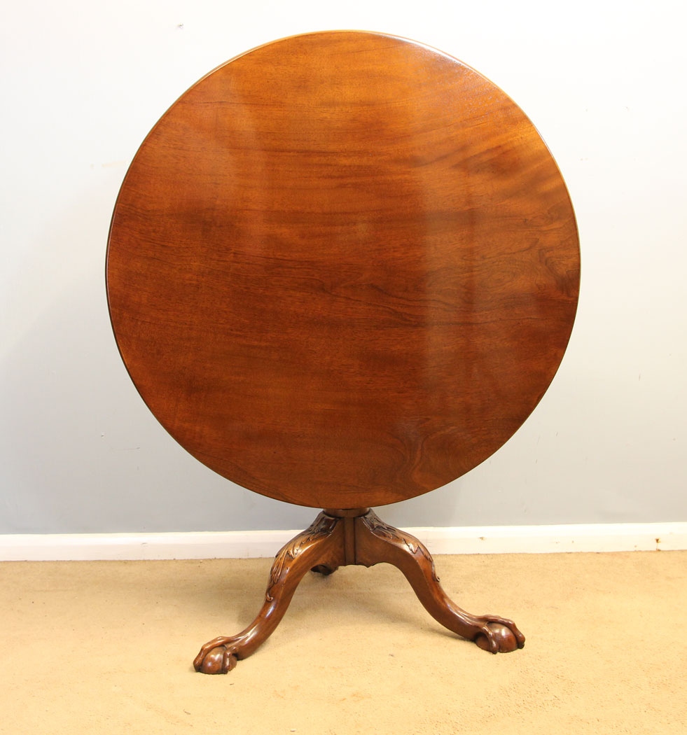 12294r2 Antique Georgian Mahogany Tilt Top Tripod Table,