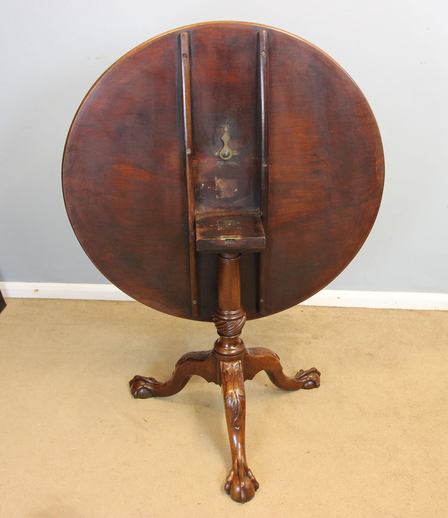 12294r7 Antique Georgian Mahogany Tilt Top Tripod Table,