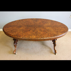 Antique Victorian Burr Walnut Coffee Table