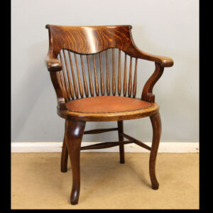 Antique Oak Office Desk Chair