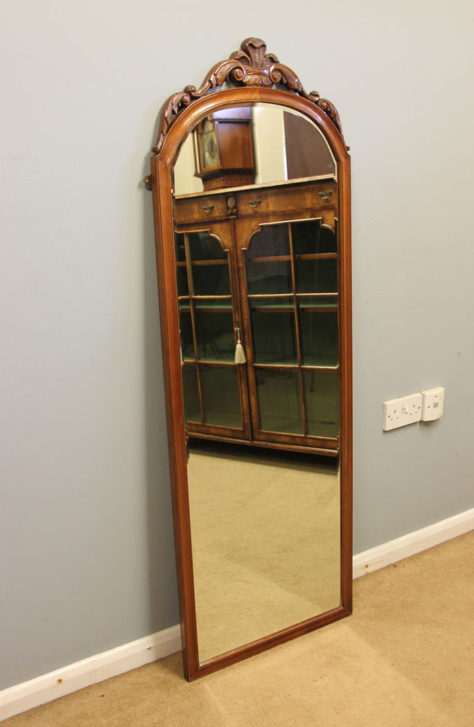 12301r1 Antique Walnut Framed Wall Cheval Dressing Mirror,
